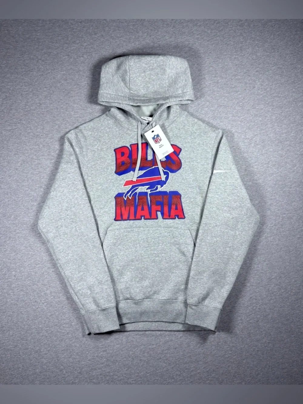 Nike Bills Mafia Hoodie Sweatshirt Gray Mens Size Small Buffalo Bills NFL NWT